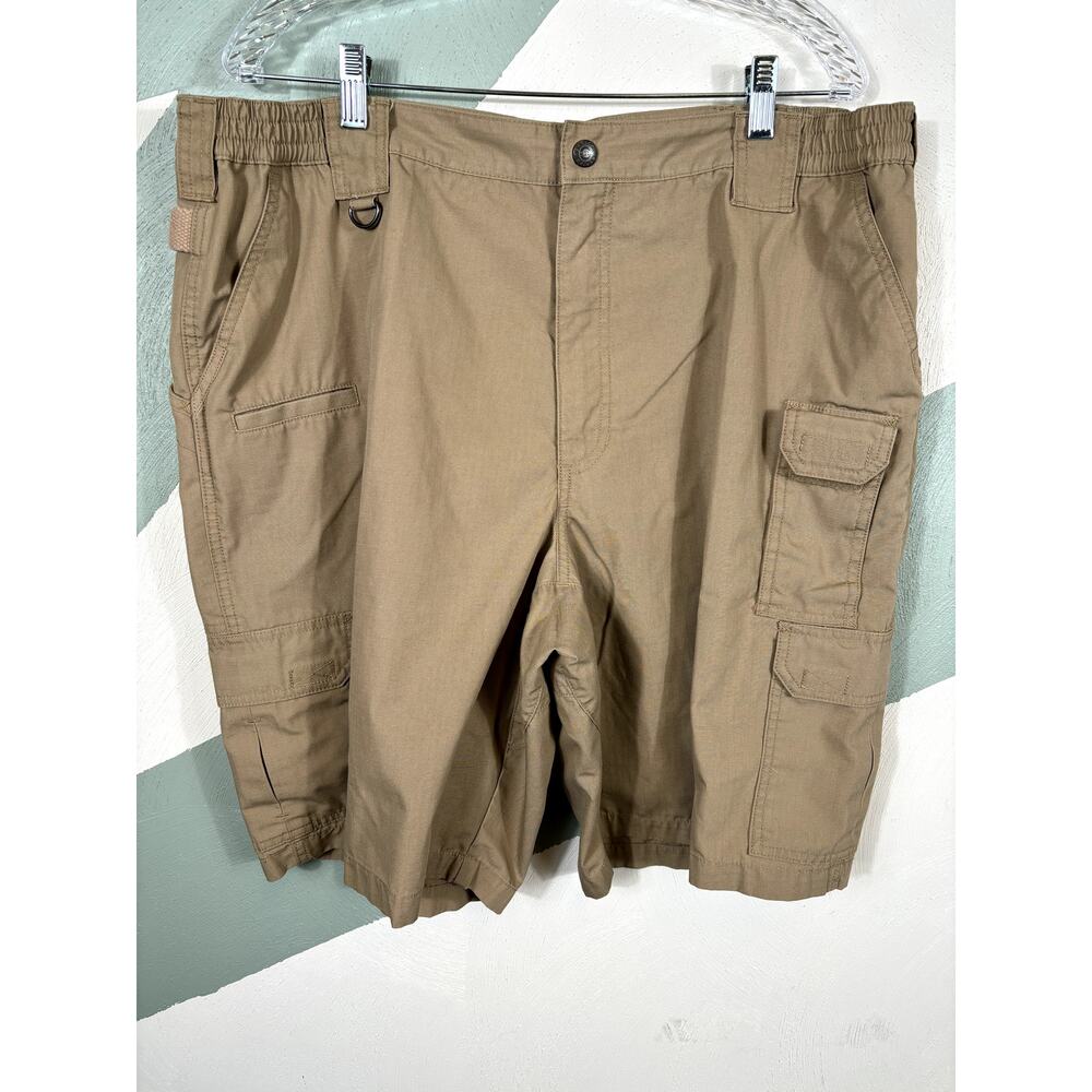 5.11 Tactical Cargo Shorts Mens 42 Tan Excellent Ripstop Utility Pockets - Picture 10 of 11